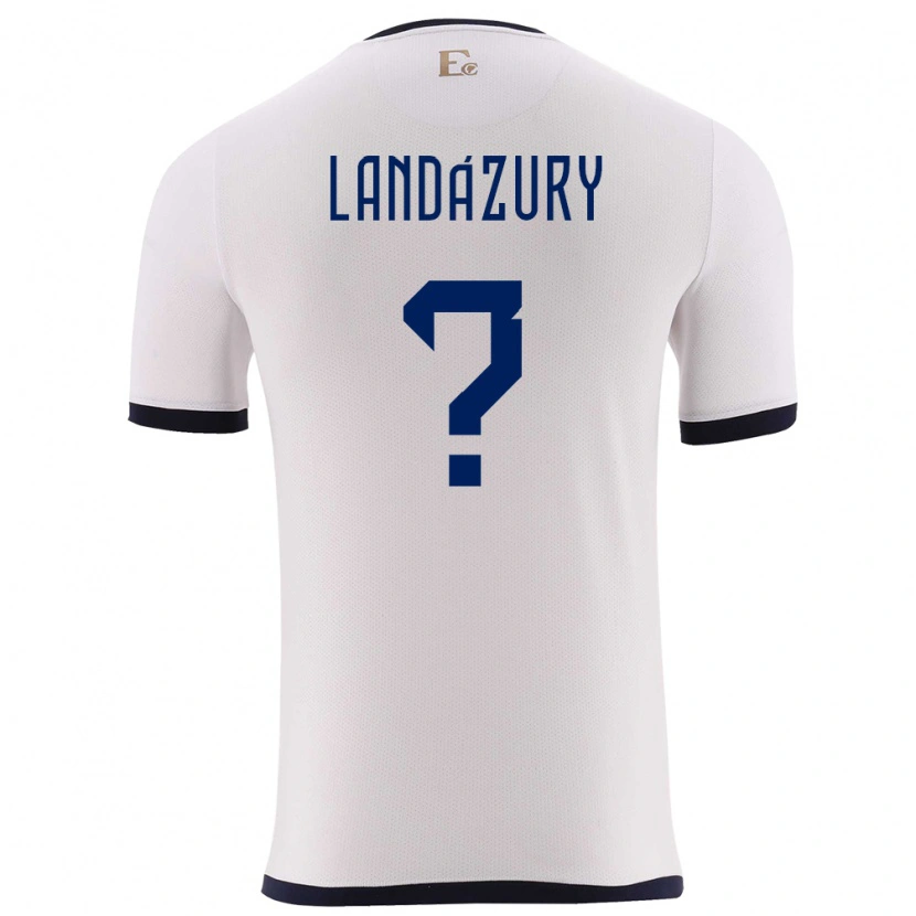 Danxen Dame Ecuador Jackson Landázury #0 Hvit Bortetrøye Drakt Trøye 24-26 Skjorter T-Skjorte