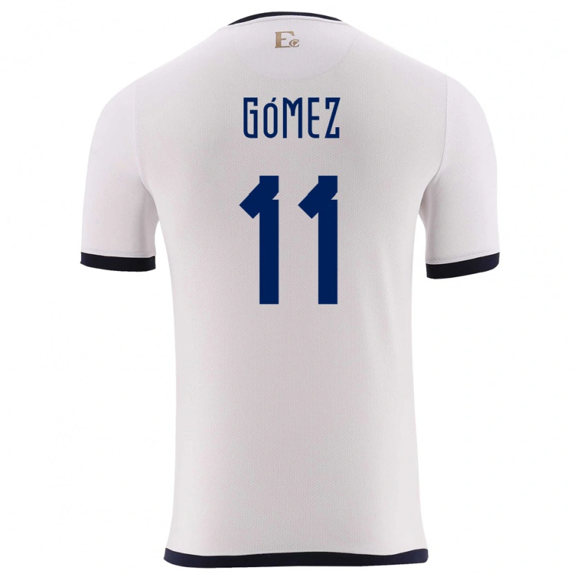 Danxen Dame Ecuador Jandry Gómez #11 Hvit Bortetrøye Drakt Trøye 24-26 Skjorter T-Skjorte