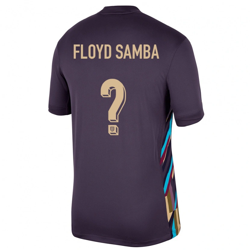 Danxen Dame England Floyd Samba #0 Mørk Rosin Bortetrøye Drakt Trøye 24-26 Skjorter T-Skjorte