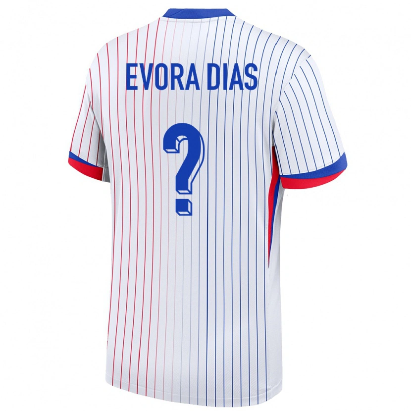 Danxen Dame Frankrike Enzo Evora Dias #0 Hvit Bortetrøye Drakt Trøye 24-26 Skjorter T-Skjorte
