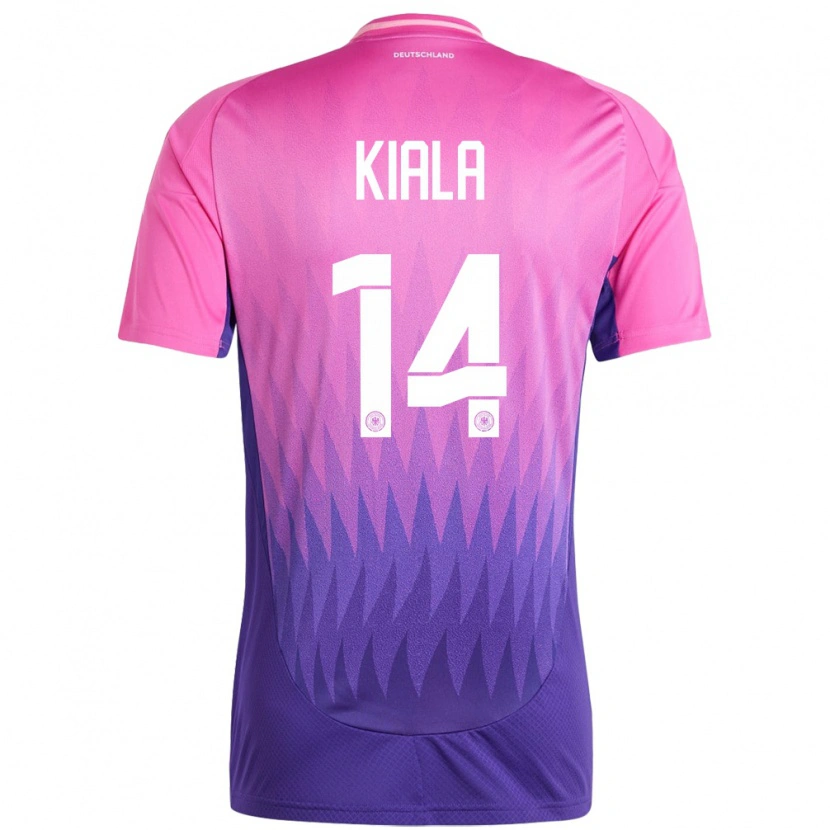 Danxen Dame Tyskland Cassiano Kiala #14 Rosa Lilla Bortetrøye Drakt Trøye 24-26 Skjorter T-Skjorte