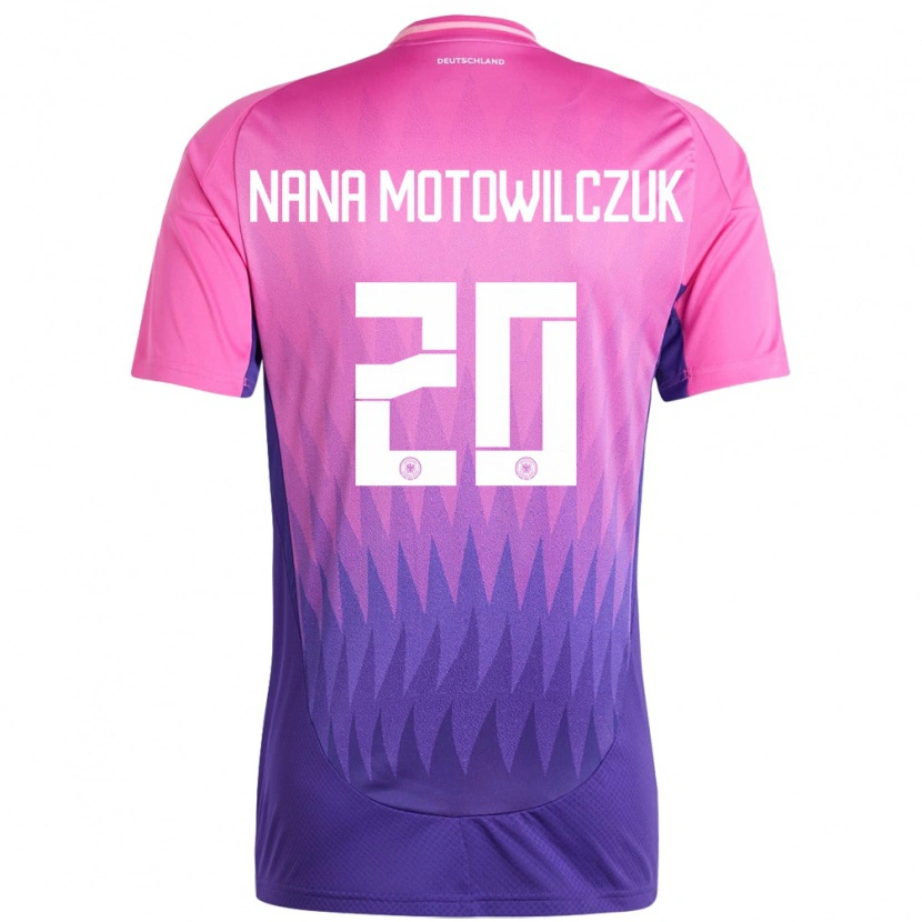 Danxen Dame Tyskland Kevin Nana Motowilczuk #20 Rosa Lilla Bortetrøye Drakt Trøye 24-26 Skjorter T-Skjorte