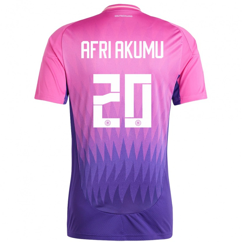 Danxen Dame Tyskland Maik Afri Akumu #20 Rosa Lilla Bortetrøye Drakt Trøye 24-26 Skjorter T-Skjorte
