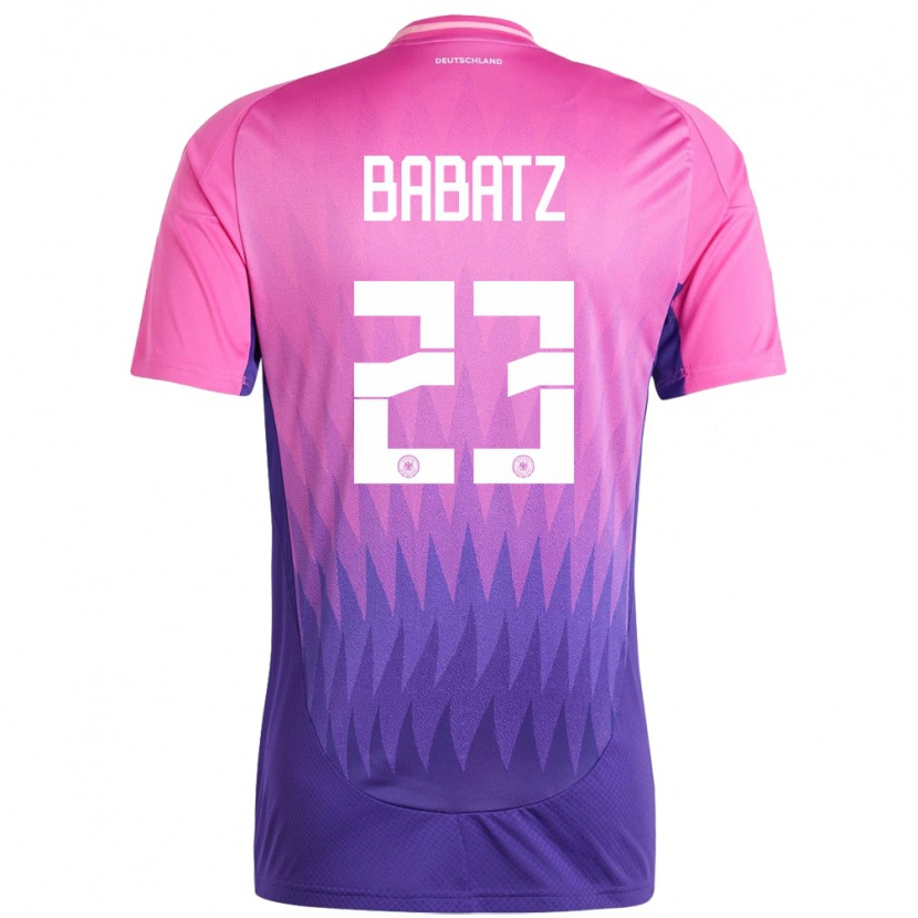 Danxen Dame Tyskland Louis Babatz #23 Rosa Lilla Bortetrøye Drakt Trøye 24-26 Skjorter T-Skjorte