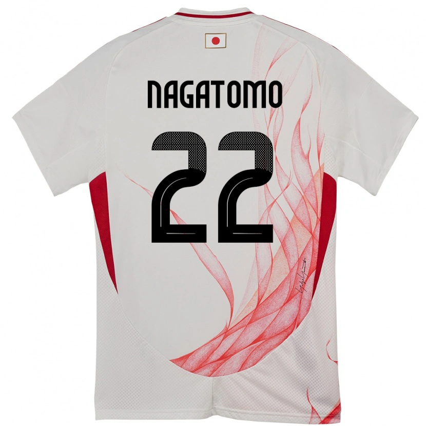 Danxen Dame Japan Yuto Nagatomo #22 Hvit Bortetrøye Drakt Trøye 24-26 Skjorter T-Skjorte