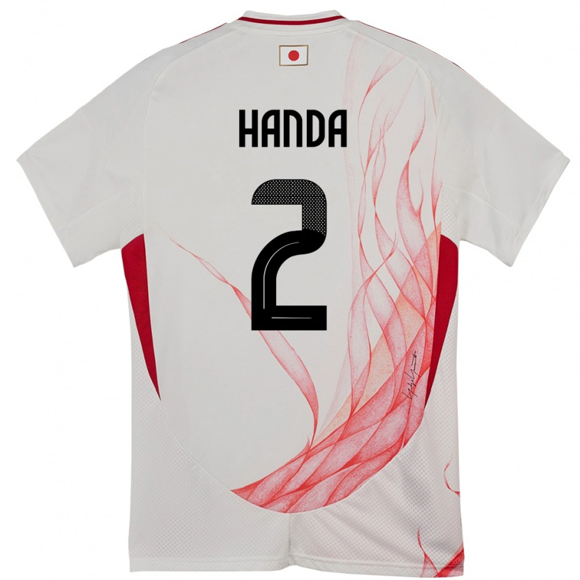 Danxen Dame Japan Riku Handa #2 Hvit Bortetrøye Drakt Trøye 24-26 Skjorter T-Skjorte