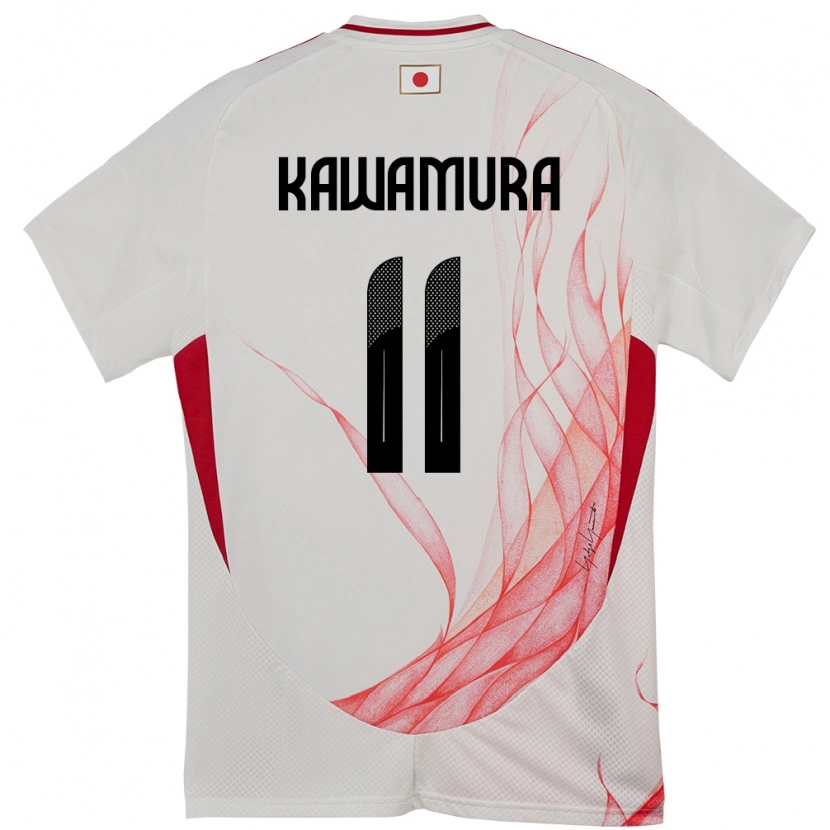 Danxen Dame Japan Gakuto Kawamura #11 Hvit Bortetrøye Drakt Trøye 24-26 Skjorter T-Skjorte