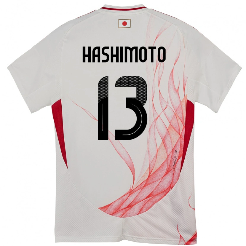 Danxen Dame Japan Riku Hashimoto #13 Hvit Bortetrøye Drakt Trøye 24-26 Skjorter T-Skjorte