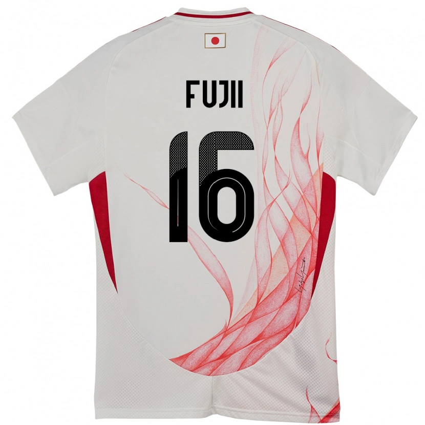 Danxen Dame Japan Shota Fujii #16 Hvit Bortetrøye Drakt Trøye 24-26 Skjorter T-Skjorte