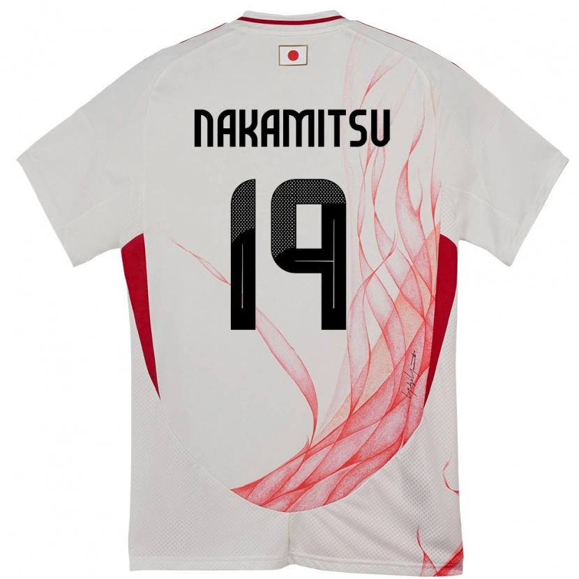 Danxen Dame Japan Kanata Nakamitsu #19 Hvit Bortetrøye Drakt Trøye 24-26 Skjorter T-Skjorte