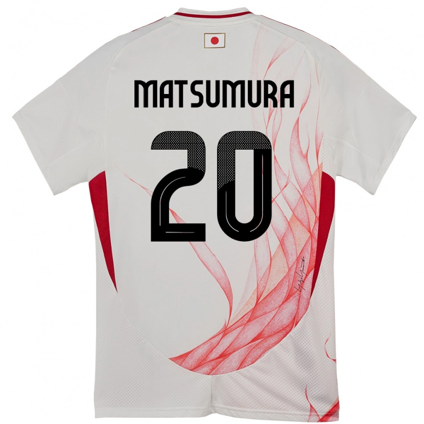 Danxen Dame Japan Yuta Matsumura #20 Hvit Bortetrøye Drakt Trøye 24-26 Skjorter T-Skjorte