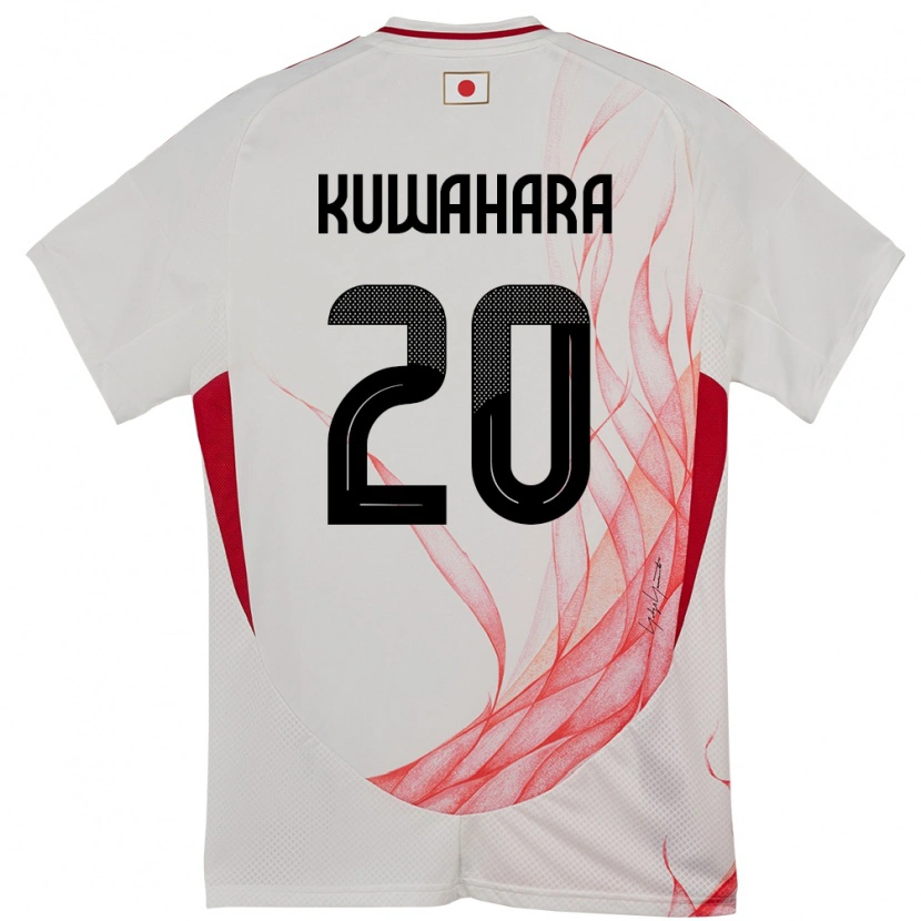 Danxen Dame Japan Rikuto Kuwahara #20 Hvit Bortetrøye Drakt Trøye 24-26 Skjorter T-Skjorte