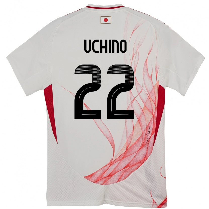 Danxen Dame Japan Takashi Uchino #22 Hvit Bortetrøye Drakt Trøye 24-26 Skjorter T-Skjorte