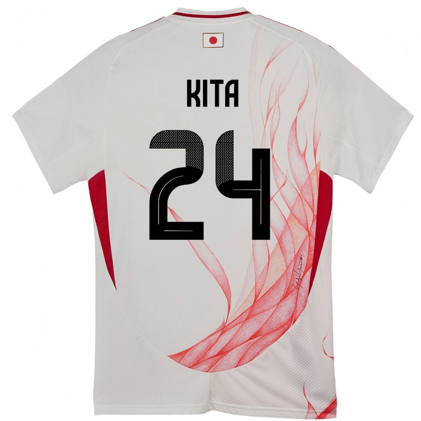 Danxen Dame Japan Kazunari Kita #24 Hvit Bortetrøye Drakt Trøye 24-26 Skjorter T-Skjorte