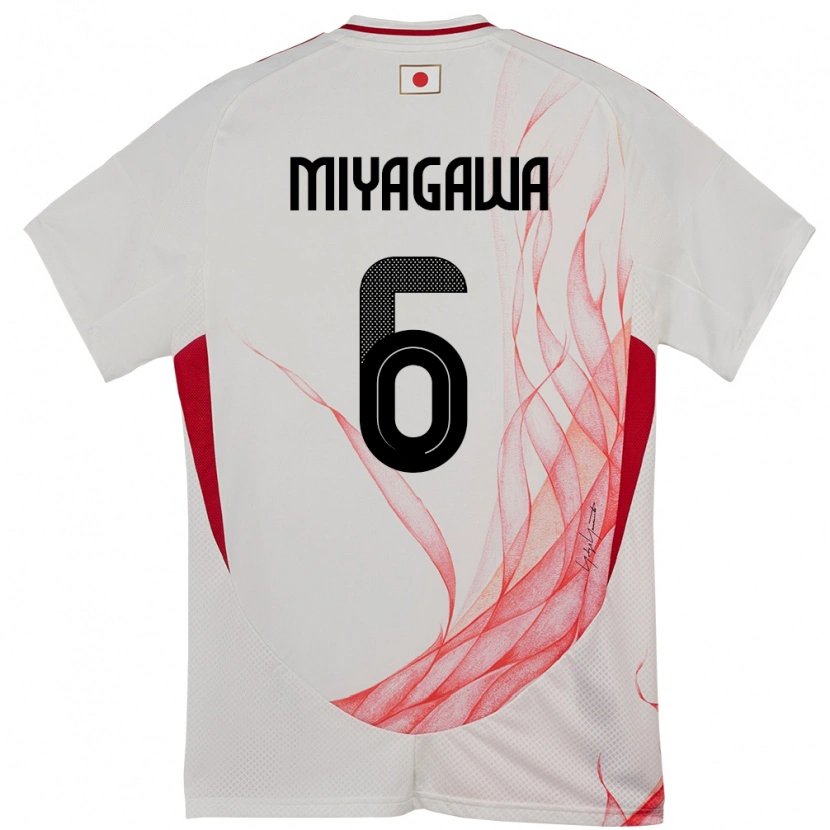 Danxen Dame Japan Asato Miyagawa #6 Hvit Bortetrøye Drakt Trøye 24-26 Skjorter T-Skjorte