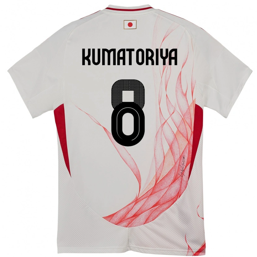 Danxen Dame Japan Issei Kumatoriya #8 Hvit Bortetrøye Drakt Trøye 24-26 Skjorter T-Skjorte