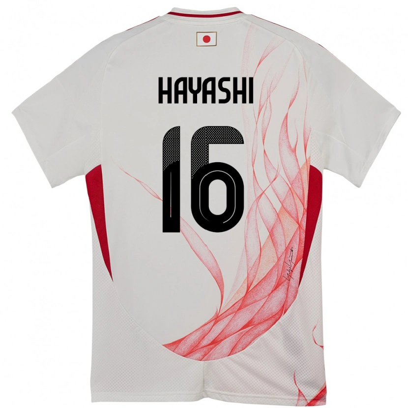 Danxen Dame Japan Honoka Hayashi #16 Hvit Bortetrøye Drakt Trøye 24-26 Skjorter T-Skjorte
