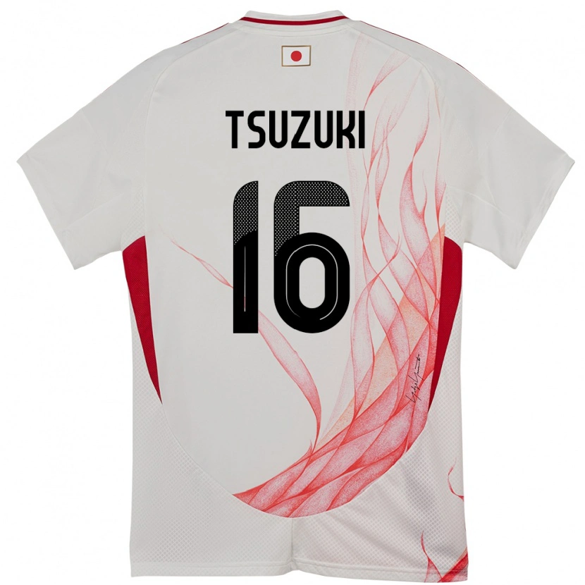 Danxen Dame Japan Shunta Tsuzuki #16 Hvit Bortetrøye Drakt Trøye 24-26 Skjorter T-Skjorte