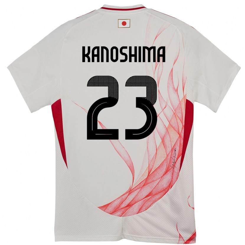 Danxen Dame Japan Yu Kanoshima #23 Hvit Bortetrøye Drakt Trøye 24-26 Skjorter T-Skjorte
