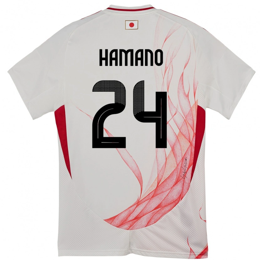 Danxen Dame Japan Maika Hamano #24 Hvit Bortetrøye Drakt Trøye 24-26 Skjorter T-Skjorte