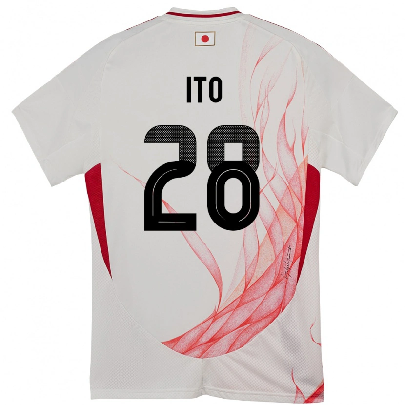 Danxen Dame Japan Hiroki Ito #28 Hvit Bortetrøye Drakt Trøye 24-26 Skjorter T-Skjorte