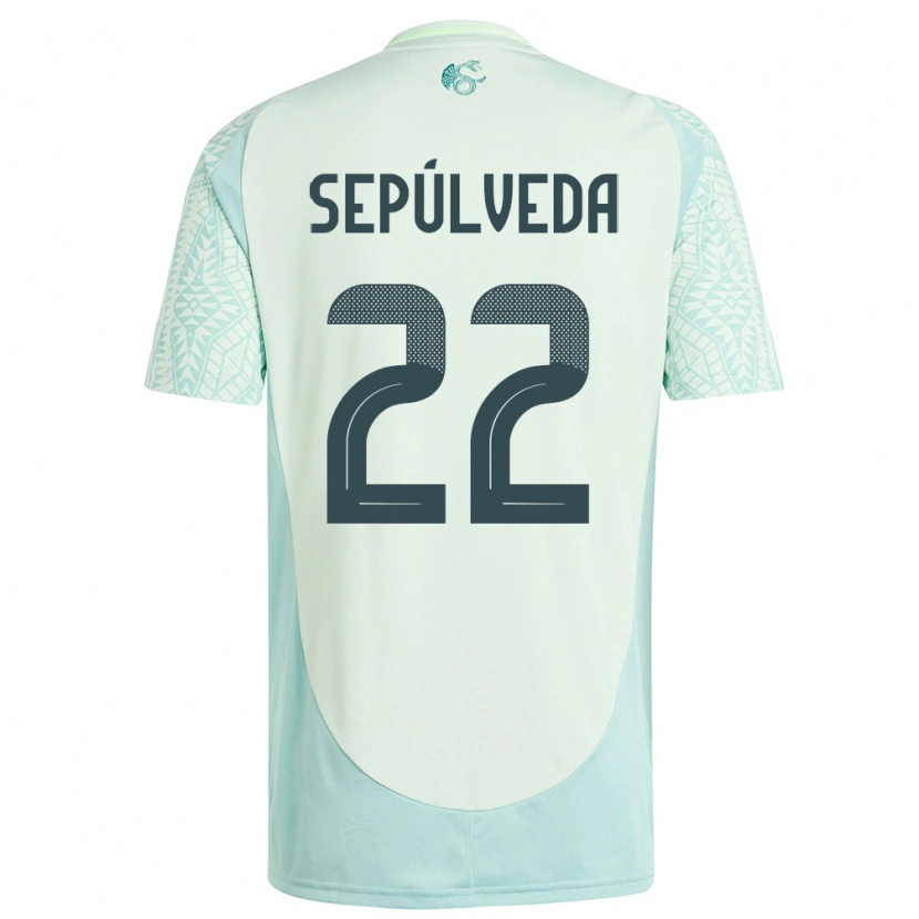 Danxen Dame Mexico Ángel Sepúlveda #22 Lin Grønn Bortetrøye Drakt Trøye 24-26 Skjorter T-Skjorte