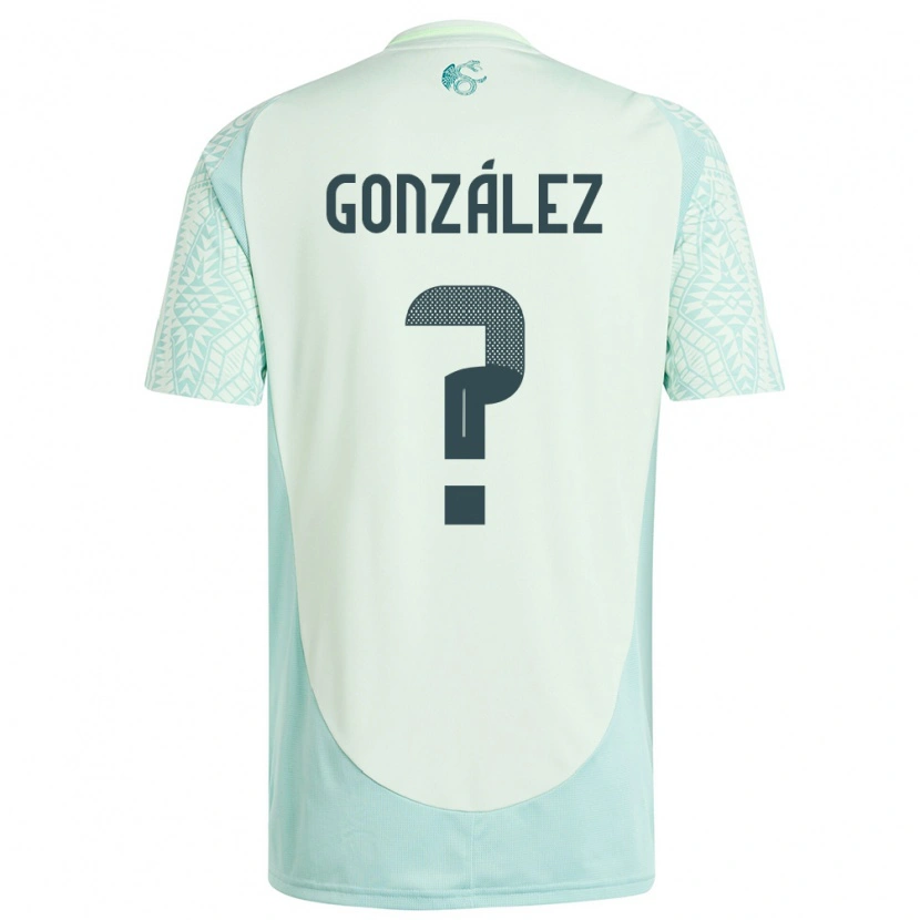 Danxen Dame Mexico Ricardo González #0 Lin Grønn Bortetrøye Drakt Trøye 24-26 Skjorter T-Skjorte