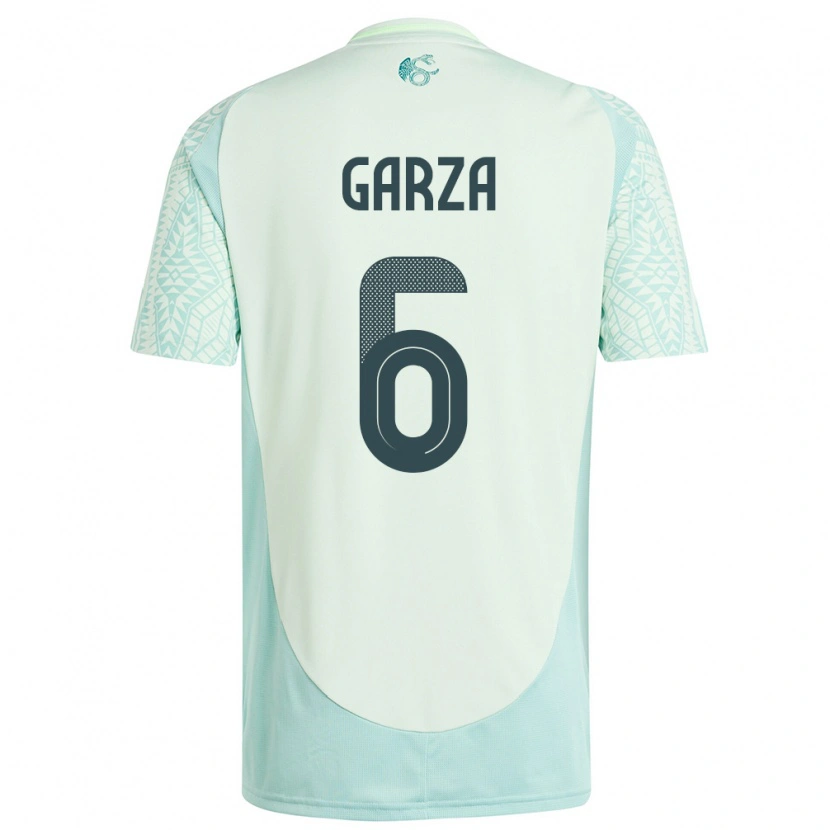 Danxen Dame Mexico César Garza #6 Lin Grønn Bortetrøye Drakt Trøye 24-26 Skjorter T-Skjorte
