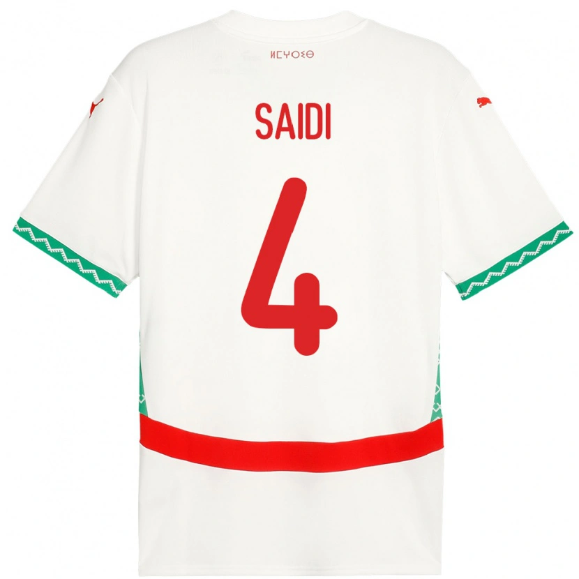 Danxen Dame Marokko Obaid Saidi #4 Hvit Bortetrøye Drakt Trøye 24-26 Skjorter T-Skjorte