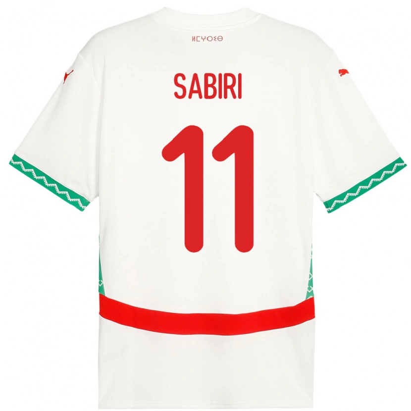 Danxen Dame Marokko Abdelhamid Sabiri #11 Hvit Bortetrøye Drakt Trøye 24-26 Skjorter T-Skjorte