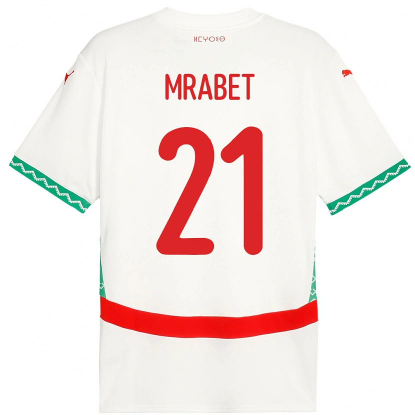Danxen Dame Marokko Yasmin Mrabet #21 Hvit Bortetrøye Drakt Trøye 24-26 Skjorter T-Skjorte