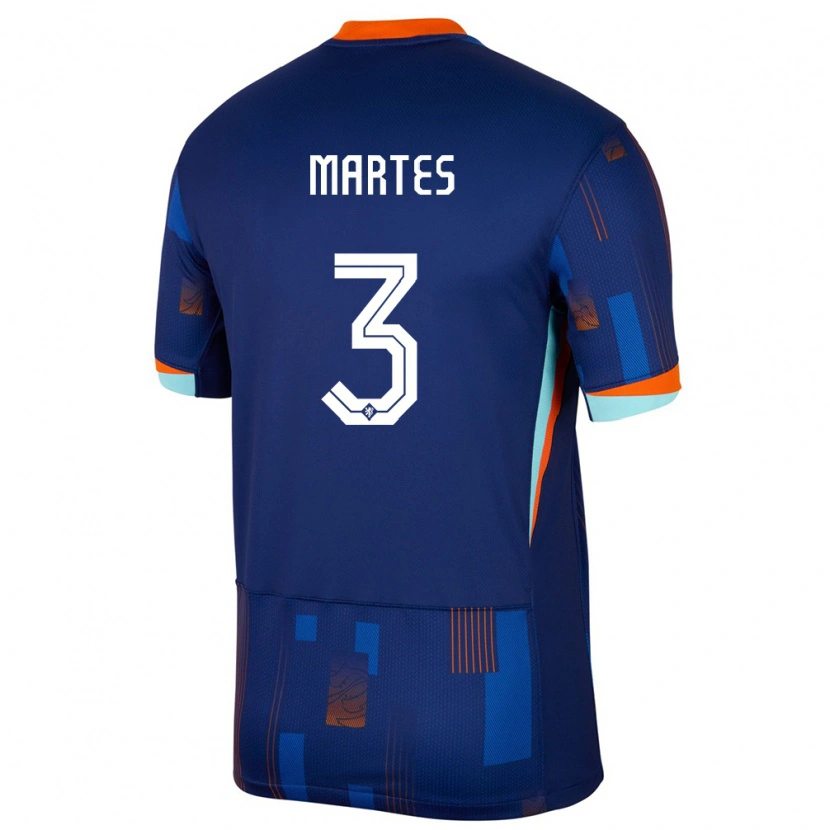 Danxen Dame Nederland Lushendry Martes #3 Blå Bortetrøye Drakt Trøye 24-26 Skjorter T-Skjorte