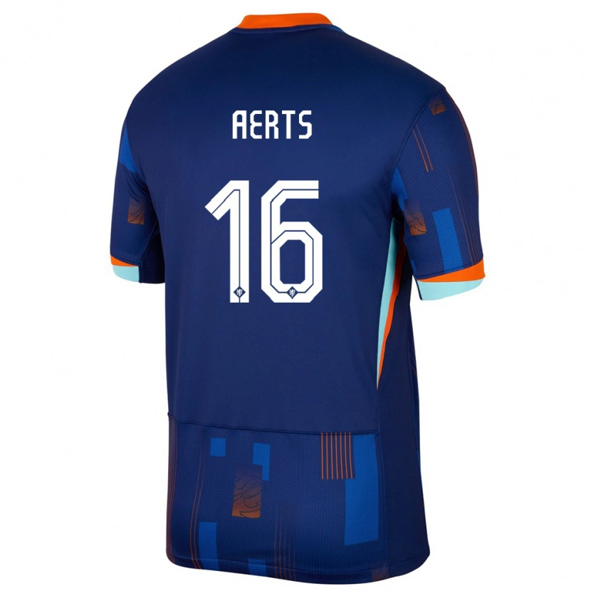 Danxen Dame Nederland Kane Aerts #16 Blå Bortetrøye Drakt Trøye 24-26 Skjorter T-Skjorte