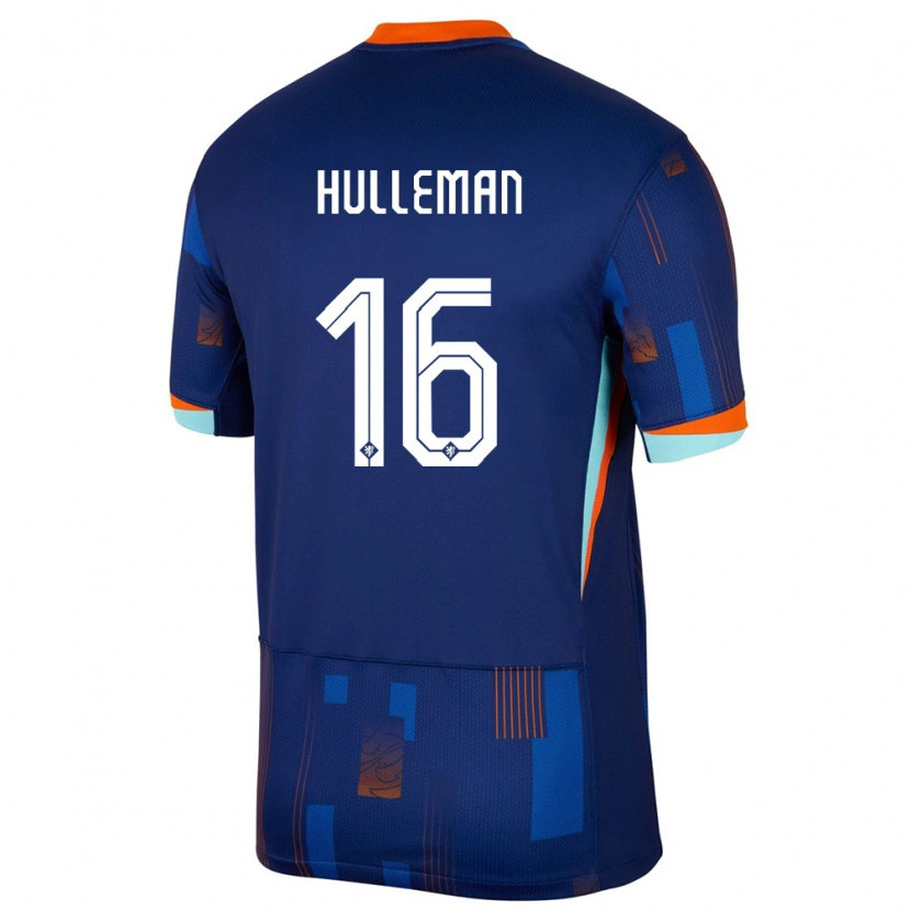 Danxen Dame Nederland Daan Hulleman #16 Blå Bortetrøye Drakt Trøye 24-26 Skjorter T-Skjorte