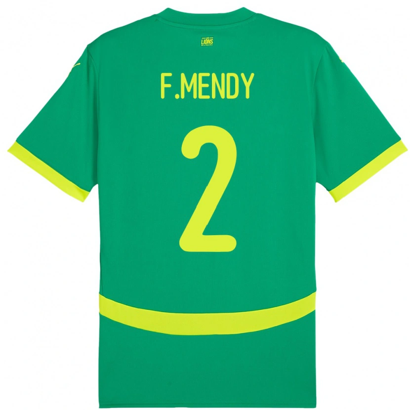 Danxen Dame Senegal Formose Mendy #2 Grønn Bortetrøye Drakt Trøye 24-26 Skjorter T-Skjorte