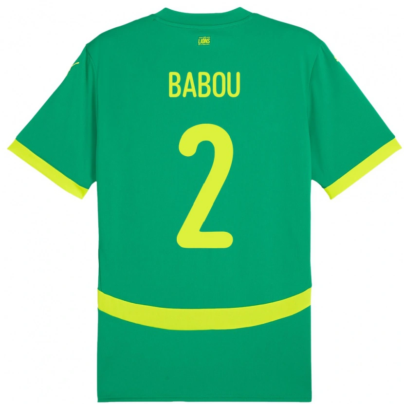 Danxen Dame Senegal Marieme Babou #2 Grønn Bortetrøye Drakt Trøye 24-26 Skjorter T-Skjorte