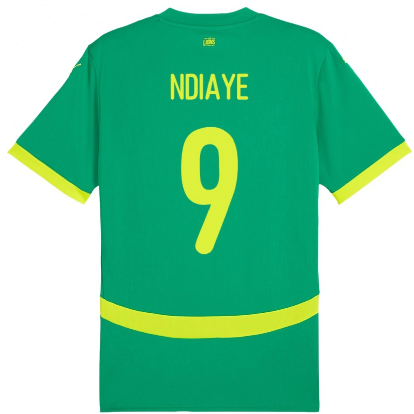 Danxen Dame Senegal Nguenar Ndiaye #9 Grønn Bortetrøye Drakt Trøye 24-26 Skjorter T-Skjorte