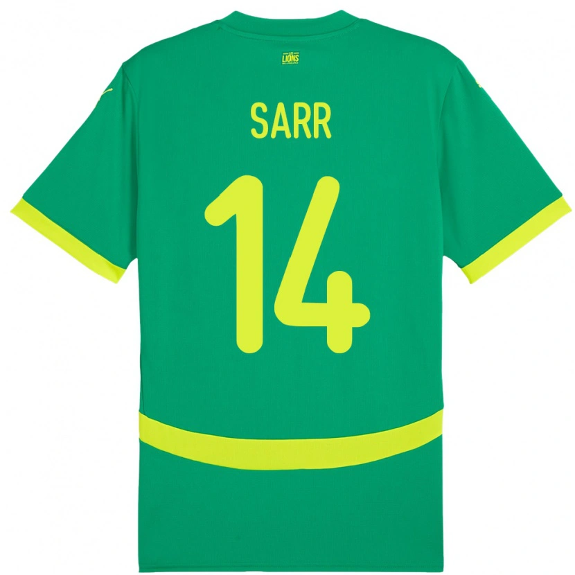 Danxen Dame Senegal Pape Sarr #14 Grønn Bortetrøye Drakt Trøye 24-26 Skjorter T-Skjorte