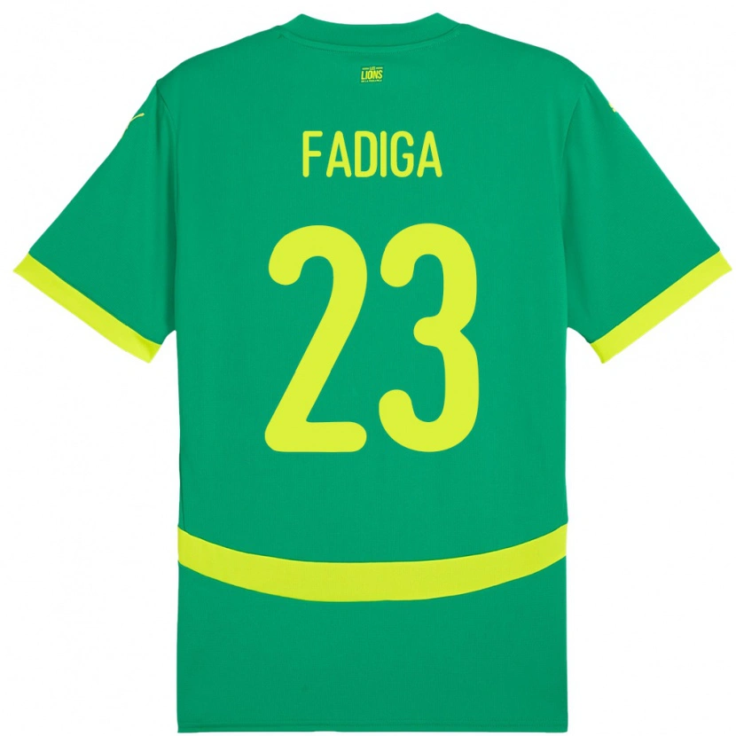 Danxen Dame Senegal Noah Fadiga #23 Grønn Bortetrøye Drakt Trøye 24-26 Skjorter T-Skjorte