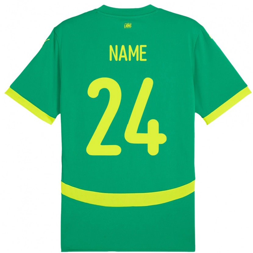 Danxen Dame Senegal Moustapha Name #24 Grønn Bortetrøye Drakt Trøye 24-26 Skjorter T-Skjorte