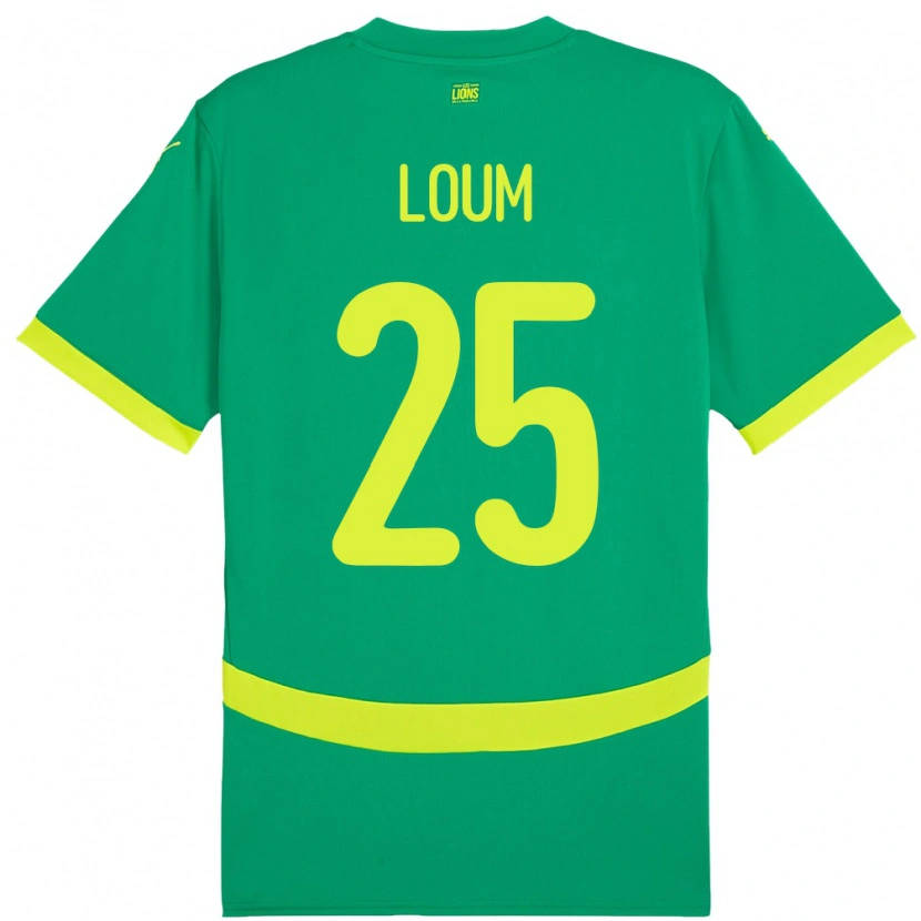 Danxen Dame Senegal Mamadou Loum #25 Grønn Bortetrøye Drakt Trøye 24-26 Skjorter T-Skjorte