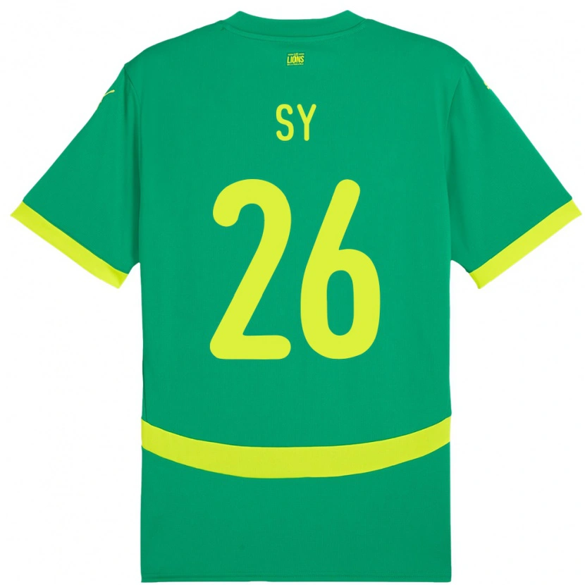 Danxen Dame Senegal Astou Sy #26 Grønn Bortetrøye Drakt Trøye 24-26 Skjorter T-Skjorte