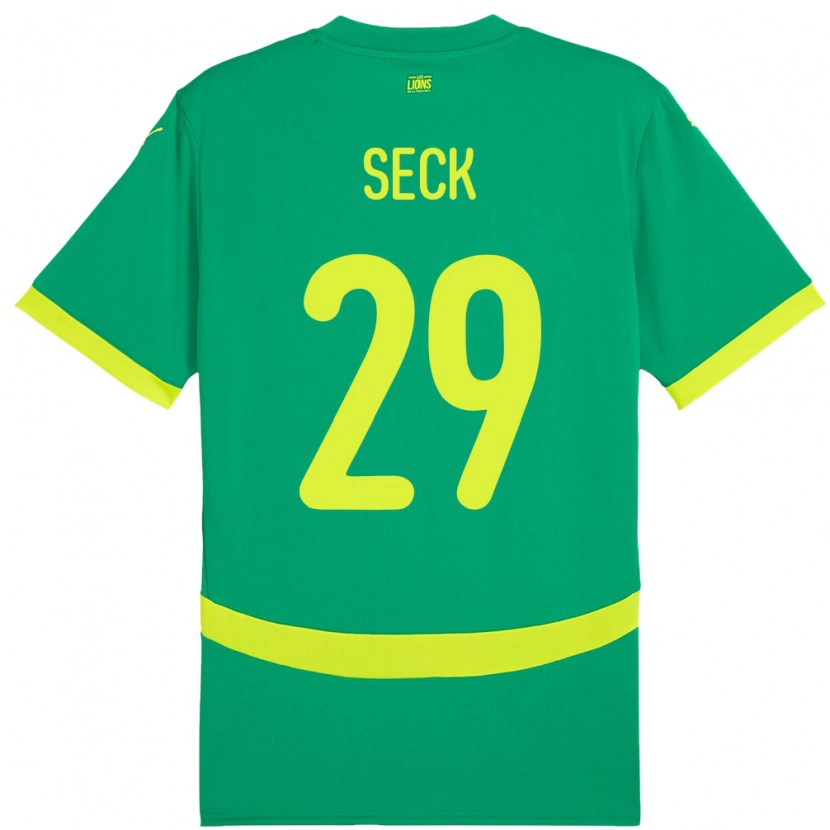 Danxen Dame Senegal Demba Seck #29 Grønn Bortetrøye Drakt Trøye 24-26 Skjorter T-Skjorte