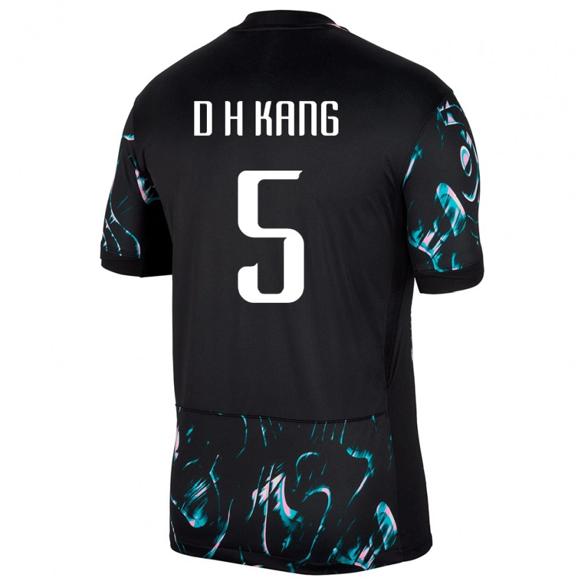 Danxen Dame Sør-Korea Dong-Hwi Kang #5 Svart Bortetrøye Drakt Trøye 24-26 Skjorter T-Skjorte