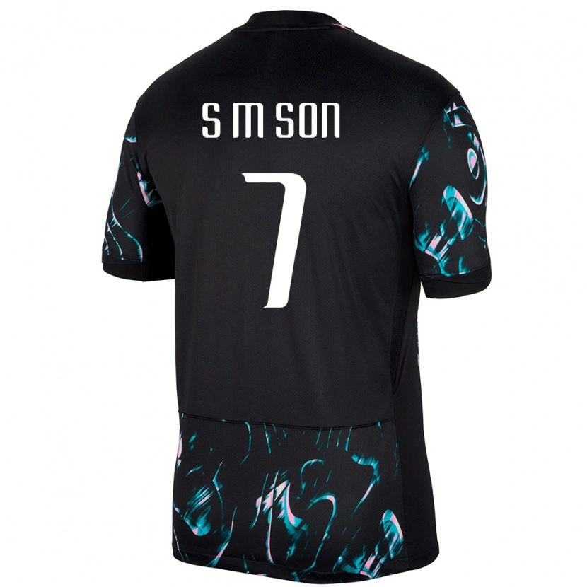 Danxen Dame Sør-Korea Seung-Min Son #7 Svart Bortetrøye Drakt Trøye 24-26 Skjorter T-Skjorte