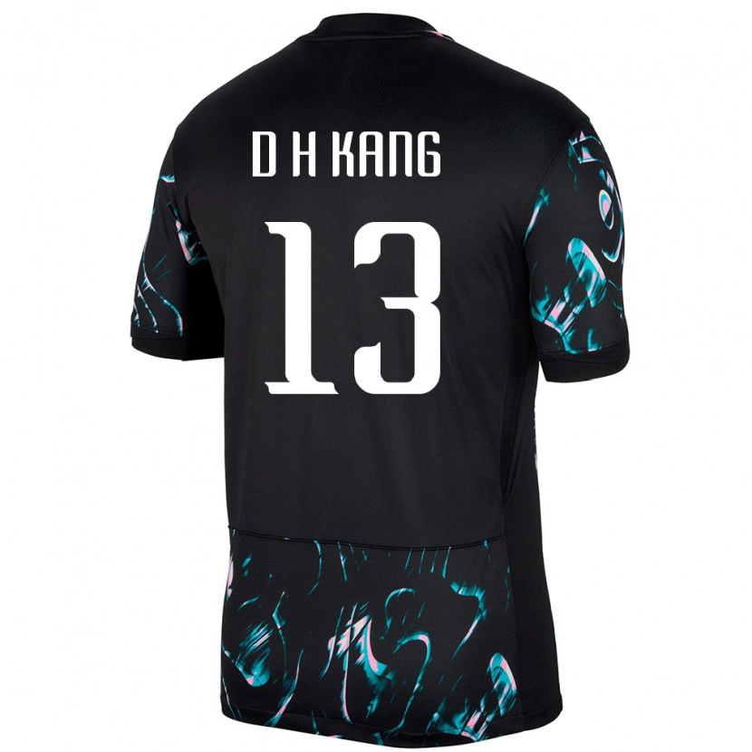 Danxen Dame Sør-Korea Dong-Hyun Kang #13 Svart Bortetrøye Drakt Trøye 24-26 Skjorter T-Skjorte