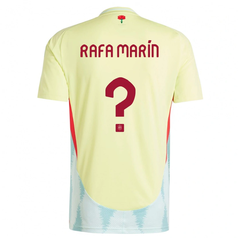 Danxen Dame Spania Rafa Marín #0 Gul Bortetrøye Drakt Trøye 24-26 Skjorter T-Skjorte