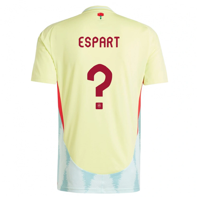 Danxen Dame Spania Xavi Espart #0 Gul Bortetrøye Drakt Trøye 24-26 Skjorter T-Skjorte