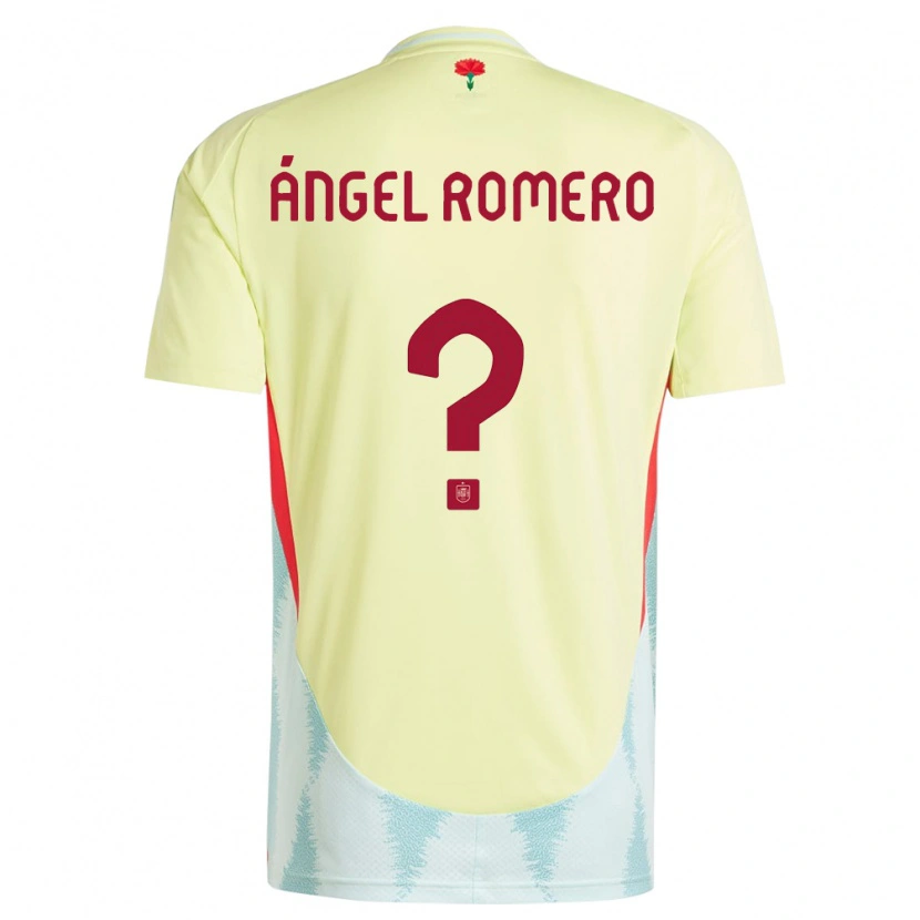 Danxen Dame Spania Miguel Ángel Romero #0 Gul Bortetrøye Drakt Trøye 24-26 Skjorter T-Skjorte