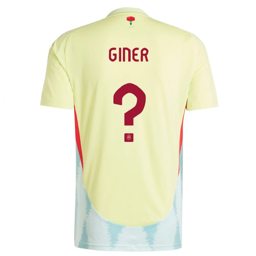 Danxen Dame Spania Hugo Giner #0 Gul Bortetrøye Drakt Trøye 24-26 Skjorter T-Skjorte
